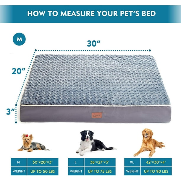 Matelas personnalisé pour chien, mousse à mémoire de forme