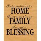 Home Family Blessing– Living Room– Peel & Stick Sticker - Vinyl Wall Decal