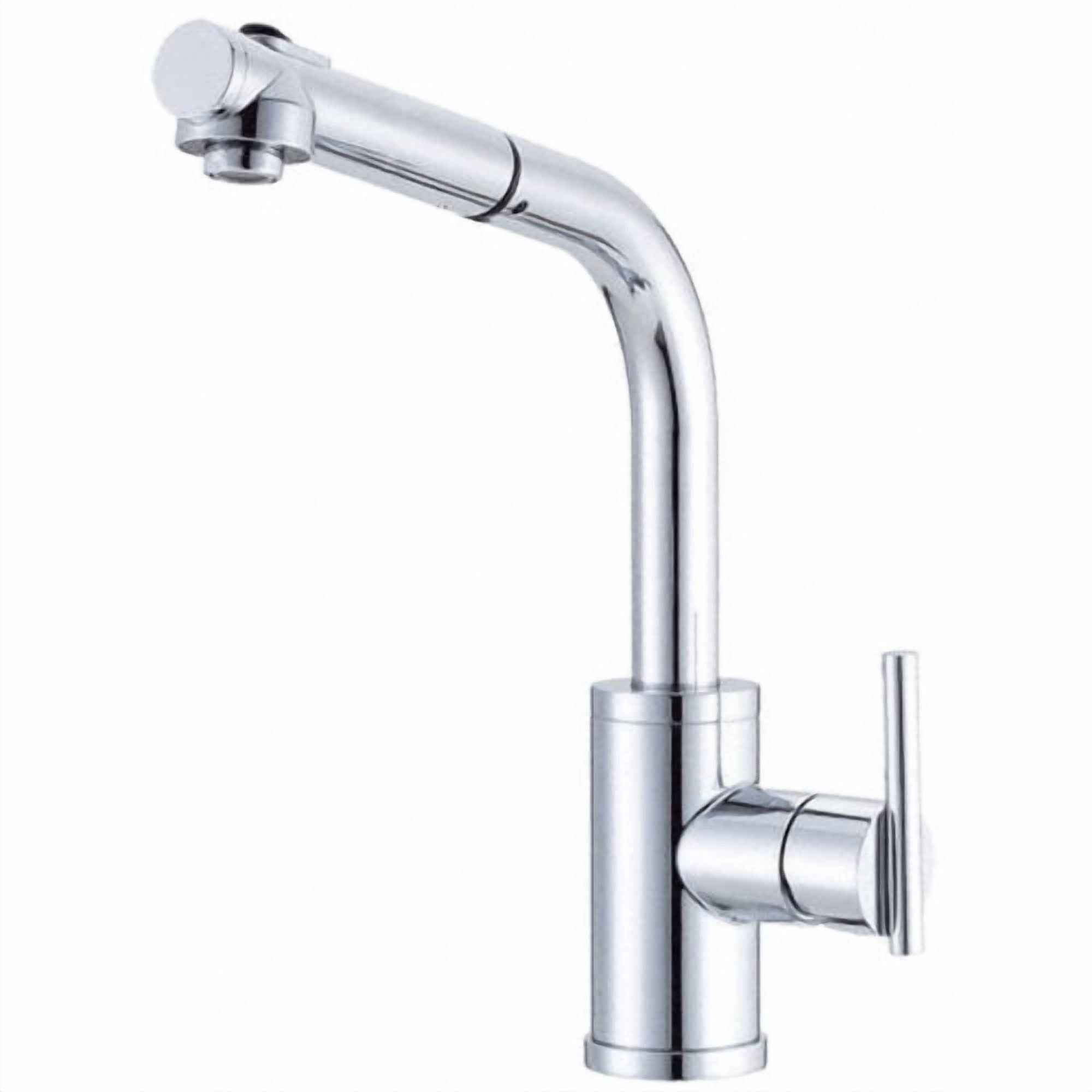 Danze Parma Single Handle Pull-Out Kitchen Faucet with SnapBack Retraction, Stainless Steel
