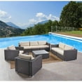 thumbnail image 4 of Noble House Santa Rosa 8 Piece Outdoor Wicker Sofa Set in Multibrown, 4 of 64