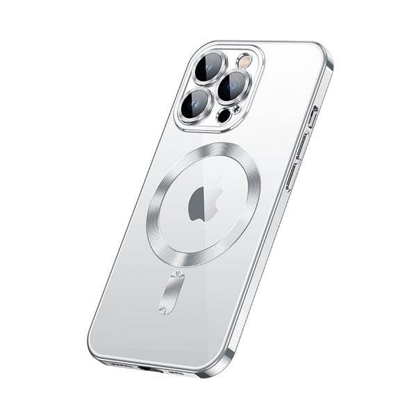 Strong Magnetic Clear Case for iPhone 13 Pro Max, Compatible with MagSafe, Slim Plating Shockproof Protective Cover for iPhone 13 Pro Max, Black