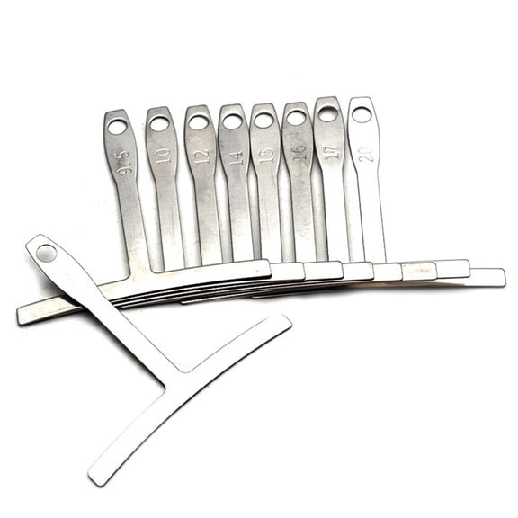 FANJIE 9Pcs Guitar Under String Radius Gauge Neck Notched Straight Edge Builder Measure