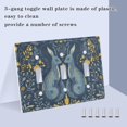 thumbnail image 3 of Yayeee Toggle Light Switch Wall Plate 2-Gang 4.56"x4.48" Decorative Outlet Cover, Yellow Forest Pattern, 3 of 7