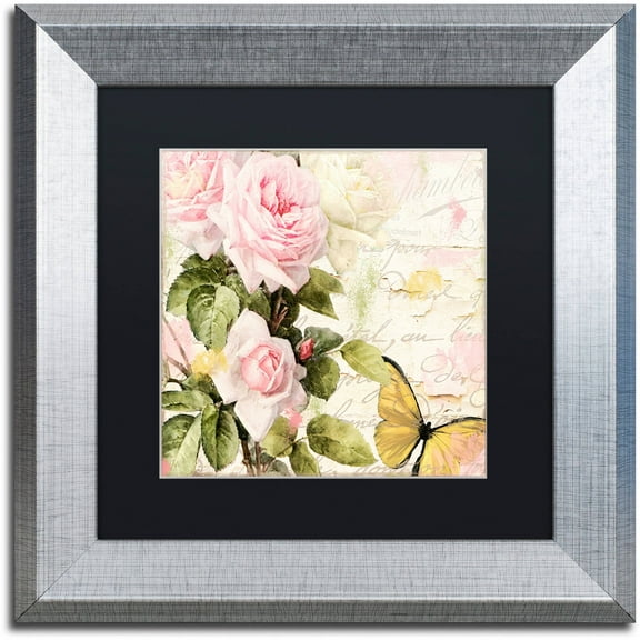 Trademark Fine Art "Florabella II" Canvas Art by Color Bakery Black Matte, Silver Frame