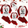 thumbnail image 2 of Pyjamas de Noël Assortis pour Couples Tenues Assorties pour la Famille Imprimé Alphabet 4 Pcs pour Parents et Enfants Vêtements Décontractés Confortables Bas de Pyjama Ensemble de l\'Action de Grâce pour Chien Rouge 4-5 Ans, 2 of 5