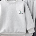 thumbnail image 4 of HFHAPW Baby Boy Clothes Solid Color Sweatshirt Pullover Tops Jogger Pants 2PCS Set Toddler Boy Winter Fall Outfits 0 6 12 18 Months 2T 3T 4T 5T 6T 7T 8T 9T(Grey,1-2 Y), 4 of 4