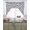 Light Beige Mist Blue, variant on Brown Floral Swag Kitchen Curtains Sets for Windows 24 Inch Length, Vintage Rustic Flowers Botanical Spring Short Window Curtain Panels Swags Valances and Tiers 3 Piece Set for Cafe/Dining Room