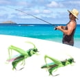 thumbnail image 3 of Meileang Grasshopper Fishing Lure Hook Realistic Fly Fishing Artificial Bait Fishhook Bionic Locust Lure Jig Hook Freshwater Saltwater Fishing Accessories, 3 of 8