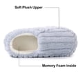 thumbnail image 5 of Women Memory Foam Slippers Comfy Plush Warm House Shoes Slip on Ladies Bedroom Flat Slippers for Indoor Outdoor,Light Blue，XL(11-12), 5 of 6