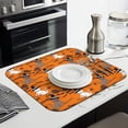 thumbnail image 3 of Halloween Witch Cats on Brooms Pattern Dish Drying Mat for Kitchen 1 Pack, Ultra Absorbent Microfiber Dishes Drainer Mats,16x18in(41x46cm), 3 of 6