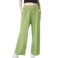 thumbnail image 2 of Defitshape Women's Plus Size Cotton Pajama Pant Summer Sleep Bottoms Soft Cool Comfy Stretch Fall Lounging Spring Loose Casual Loungewear Light Green X-Large, 2 of 5