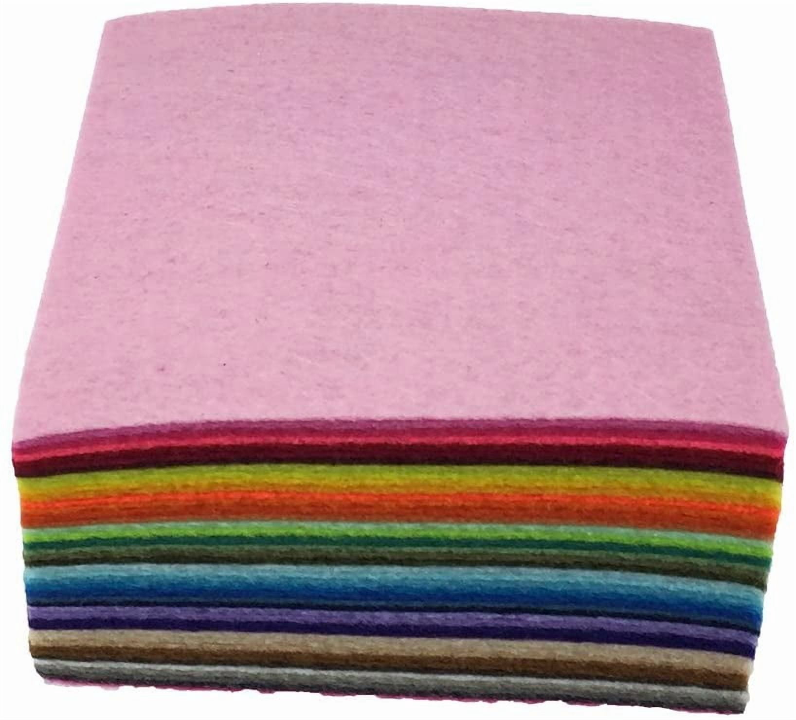 44PCS 4 x 4 inches (10 x10cm) Assorted Color Felt Fabric Sheets Patchwork Sewing DIY Craft 1mm Thick