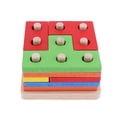 thumbnail image 2 of de Apilamiento de Juguetes de Bloques Geométricos de Clasificación de Formas, para 01 perfecl Juguete de apilamiento de madera, 2 of 6