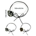 thumbnail image 4 of Hearth & Gear Collier Fleur Imprimé Léopard Collier Fleur Noir Collier Rose Collier Grande Fleur Collier Collier Fleur pour Adolescente Mariée Mariage Fête Collier Étoile pour Femmes Rond, 4 of 7