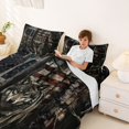 thumbnail image 3 of Manfei Vintage Flag Queen Sheets,Wild Wolf Queen Sheet Sets,Brown Red,4pcs,1 Flat Sheet, 1 Fitted Sheet and 2 Pillowcases, 3 of 6