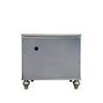 thumbnail image 4 of 1pc Glam 2-Drawer Bedroom Nightstand Diamond Patterned Drawer Fronts Silver Finish, 4 of 6