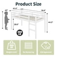 thumbnail image 2 of Alvantor Twin Loft Bed for Kids Wooden Bed Frame with Stairs, No Box Spring Needed, White, 2 of 6