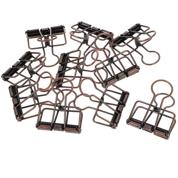 HEMOTON 10 Pcs Hollow Dovetail Clip Binder Clips Paper Fasteners Hold Office