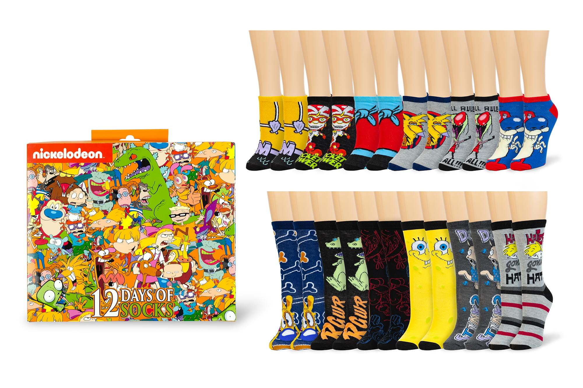 Nickelodeon Nickelodeon 12 Days of Socks Gift Set for Men & Women 6