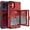Red, variant on ANTHOUSE For  iPhone 11- 16  Wallet Case for Women, Men Defender Credit Card Holder Cover with Hidden Mirror Three Layer Shockproof Heavy Duty Protection All-Round Armor Protective Case for iPhone