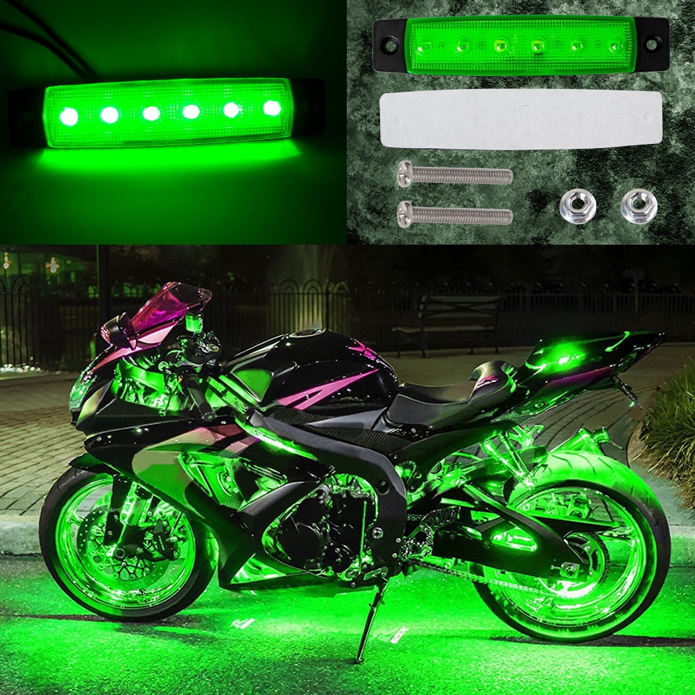 10X Green CREE LED Rock Lights Underbody Truck Bed Neon Bar For