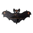 thumbnail image 2 of Bat Wall Shelf Gothic Decor - Floating Black Wooden Shelf with Hooks - Spooky Coffin Shaped Display Shelf for Witchy Room Decor Halloween Goth Bedroom Living Room Wall Decorations, 2 of 6