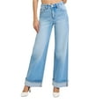 thumbnail image 6 of Risen Jeans - Tummy Control High Rise Cuffed Wide Jeans (31" Cuffed Inseam) - PW21046, 6 of 10