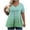 Green, variant on ATOYSOY Women's Fashion Workout Gradient Loose Pullover Dressy Summer Plus Size Tops Casual Comfy Tunic V Neck Blouses Retro Activewear Short Sleeve Tees Green XXXL
