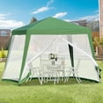 thumbnail image 2 of Outsunny Party Tent Canopy, Outdoor Gazebo Sun Shade Shelter, Green, 2 of 7
