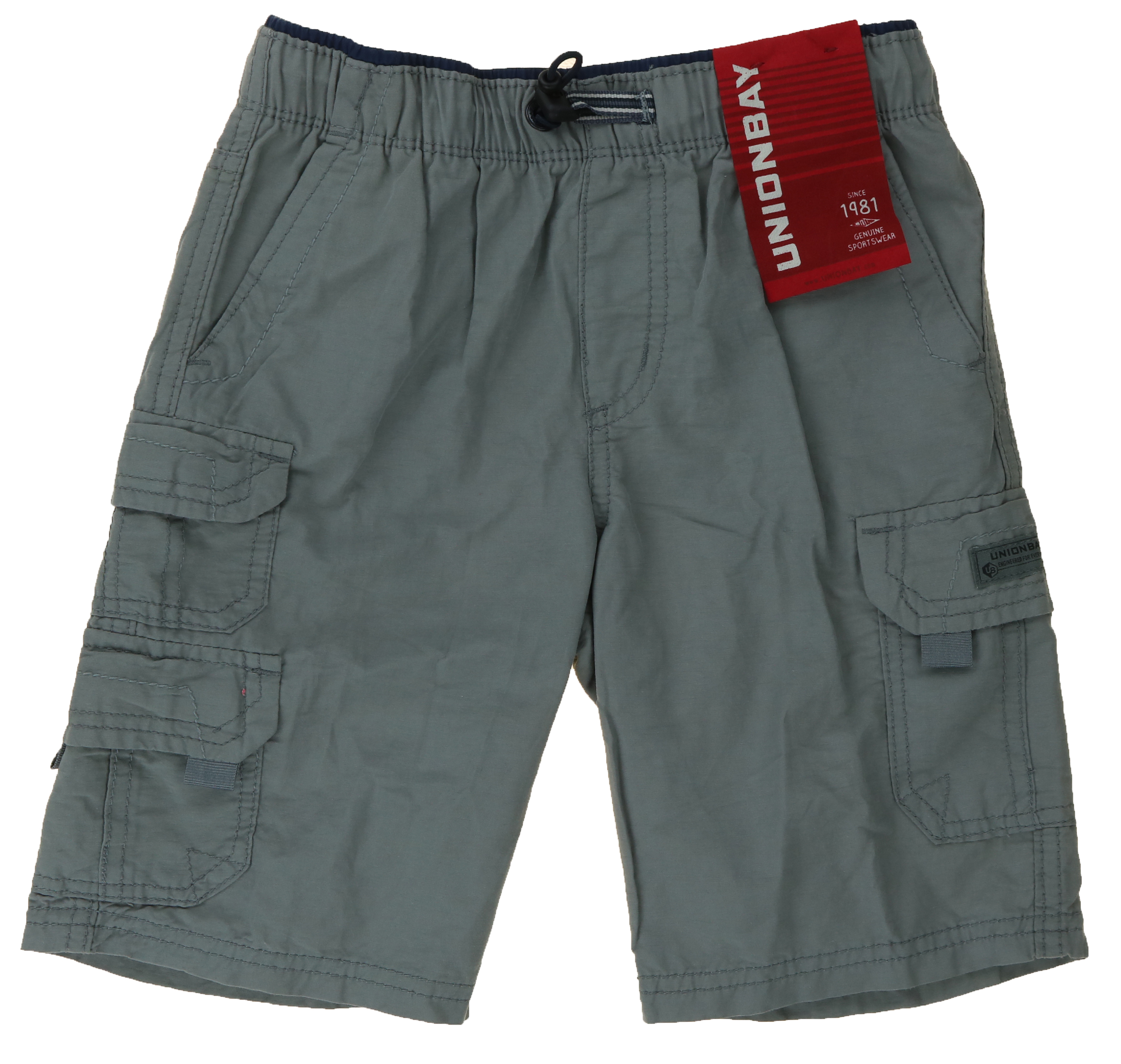 UNIONBAY Boy's Lightweight PullOn Cargo Shorts (Quartz, 7)