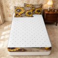 thumbnail image 4 of Erosebridal Tropical Blossom Zipper Queen Comforter Set with Fitted Sheet and 2 Pillowcases, Garden Flower Zipper Bedding Set, Reversible, Vintage Brown, Reversible, 4 of 7
