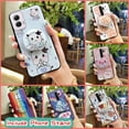 thumbnail image 4 of ABL-Phone Case For MOTO G Power 5G 2024, Rotatable stand Back Cover cute TPU Protective Dirt-resistant Cartoon Anti-knock Quicksand Skin feel silicone Soft Case Fashion Design Kickstand, 4 of 9