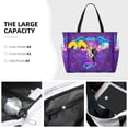 thumbnail image 3 of Pofeuu Elephant in Tribal Style Print Beach Bag,Waterproof Sandproof Beach Tote Bag, Large Capacity Foldable Beach Bags for Women, 3 of 7