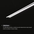 thumbnail image 3 of Uxcell ABS Plastic Rod Round Solid Bar 2 mm x 250 mm for DIY Model Material, Architectural Model Making Pack of 15Pcs, 3 of 5