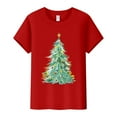 thumbnail image 2 of Lroveb Christmas Shirts for Women Print Round Neck Short Sleeve T Shirt Top Graphic T Shirts, 2 of 5