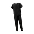 thumbnail image 1 of Conjunto de Ropa de trabajo Yuyangstore para mujer enfermera negro con bolsillos, 1 of 8