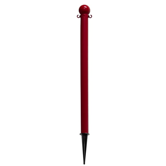 2 Inch Red Light Duty Ground Pole
