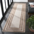thumbnail image 3 of SAFAVIEH Beach House Carlie Bordered Indoor/Outdoor Runner Rug, Beige/Brown, 2'2" x 8', 3 of 16