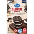 thumbnail image 1 of Great Value Gluten Free Chocolate & Vanilla Creme Sandwich Cookies, 1 of 5