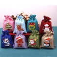 thumbnail image 2 of Bolsas de yute de Navidad, embalaje de lino para joyería de fiesta, Boutique, con cordón, para regalo de dulces, 10x14, 13x18cm, gran oferta, 16 unidades por lote, 2 of 4