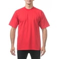 thumbnail image 2 of Pro Club Men's 3-Pack Heavyweight Cotton Short Sleeve Crew Neck T-Shirt, Red, Medium, 2 of 5