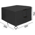 thumbnail image 2 of unique Gas Fire Pit Table Cover Square - Waterproof Windproof Anti-uv Heavy Duty For Patio Firepit Furniture -Z, 2 of 3