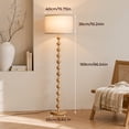 thumbnail image 2 of 67" Modern Farmhouse Floor Lamp for Living Room with Remote Control Sphere Resin Tall Standing Lamp with 3 Color Temperatures for Bedroom, Office, 2 of 9