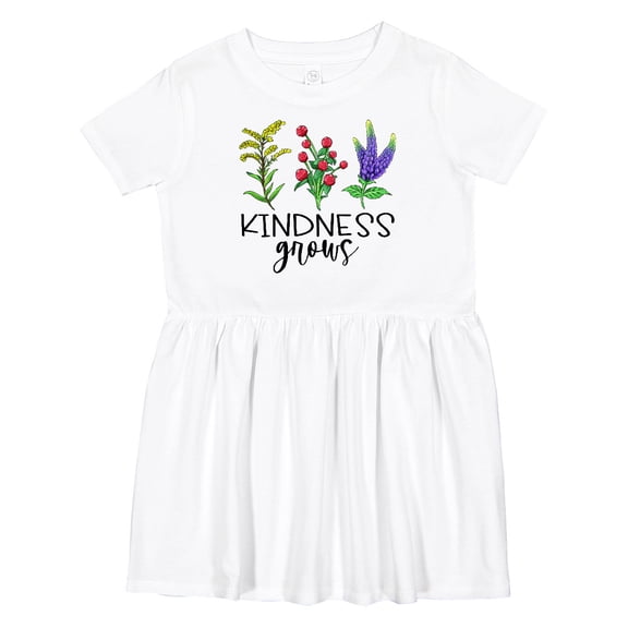 Inktastic Kindness Grows Wildflowers Girls Toddler Dress