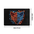 thumbnail image 3 of DouZhe Red Blue Angry Wolf Rugs Doormat, Non-Slip Machine Washable Carpets Floor Door Mat , 36" x 24", 3 of 7