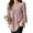 Pink, variant on ZANZEA Women Cotton Long-sleeve Shirt Blouse Solid Color Fashion Top