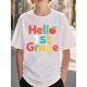 thumbnail image 2 of Girls & Boys "Hello 1st Grade" Cotton Graphic Tees, Back To School Clothes Girls, Black Summer Shirts With Multicolor Text, Gift For First Day of School, Round Neck Short Sleeve T-Shirt, 2 of 6