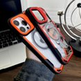 thumbnail image 2 of Shockproof Armor Transparent Case For iPhone 16 15 14 13 Pro Max Plus iPhone15 iPhone14 For Magsafe Mag Safe Adsorption Cover on tzw, 2 of 7