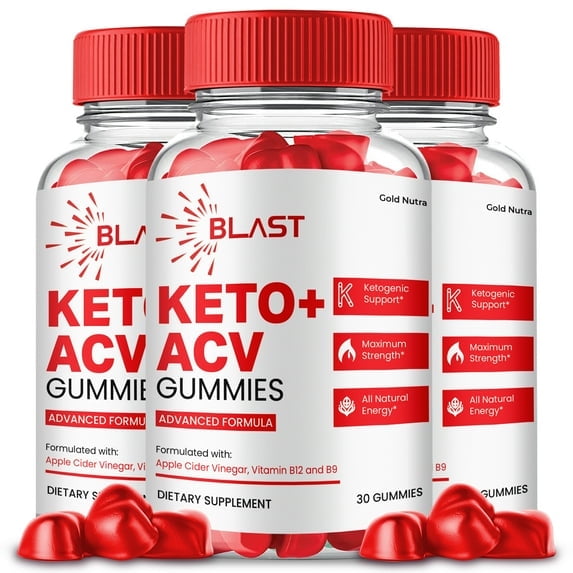 (3 Pack) Blast Keto ACV Gummies, Blast Keto   ACV Gummies Supplement Ketogenic, Premium Formula, All Natural Ingredients, 3 Months Supply