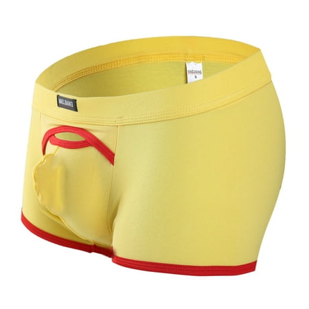 

wofedyo Men S Thong Underwear Pants Briefs Underwear Underwear Lingerie For Women Yellow M